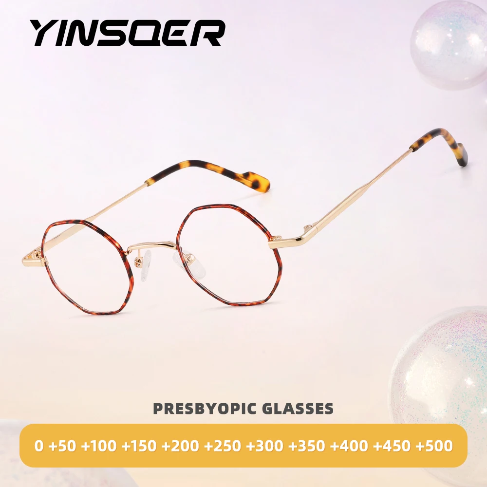 

Small Polygon Metal Glasses Women Retro Anti-Blue Light Optical Prescription Eyeglasses Spectacles Luxury Brand Myopia Eyewear