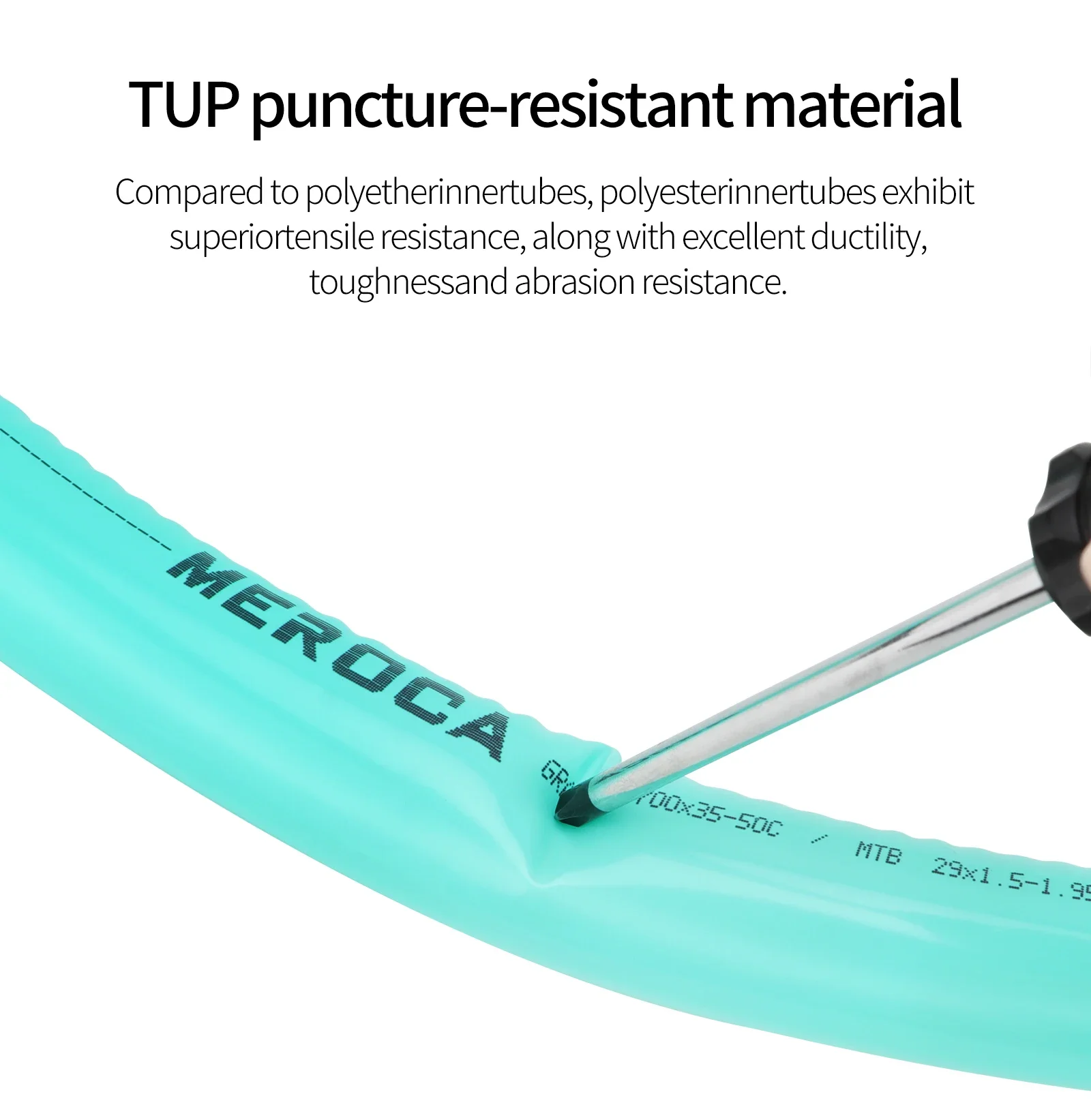 MEROCA TPU-Schlauch 26 27.5 29 MTB 45L Presta-Ventil 1.95-2.6 Mountainbike-Schlauch Ultraleichter, pannensicherer Fahrradschlauch – Detail 5