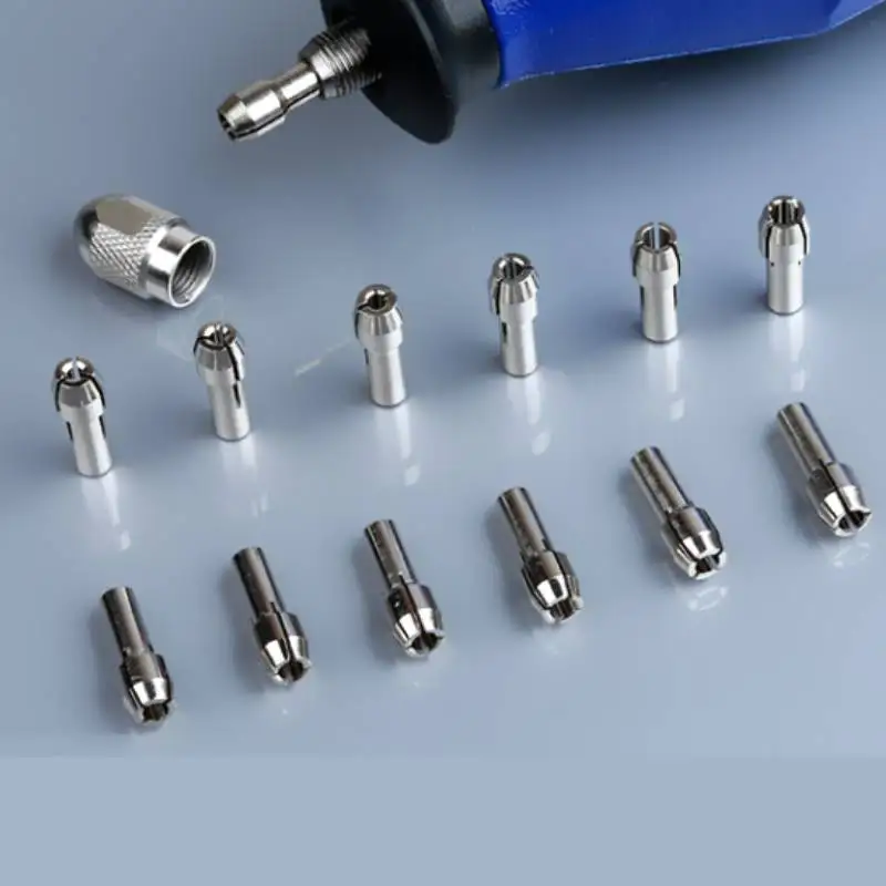 2 sztuk 0.5mm-3.2mm Mini Collet elektryczny młynek do Dremel narzędzia obrotowe akcesoria do elektronarzędzi srebrny wiertło obrotowe blokady akcesoria — zdjęcie 5