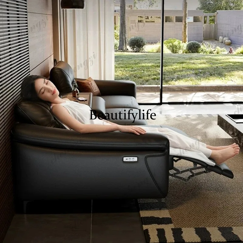 L181 Home modern simple light luxury electric multifunctional leather sofa living room sofas and seating couch armchair furnitur
