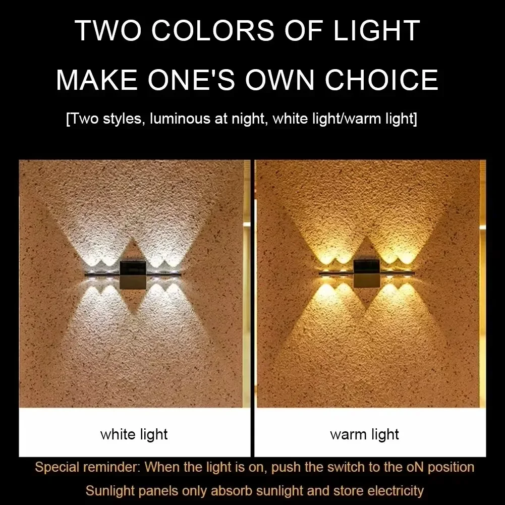 2025 nova lâmpada de parede solar ao ar livre escadas luzes gramado lâmpada decorativa villa pátio jardim corredores iluminação cênica luz da noite