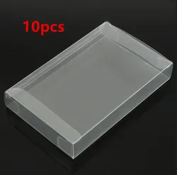 10Pcs Transparent Game Cartridge Cover Protector Case For Nintendo SNES/Super NES Accessories Clear PET Plastic Display Boxed