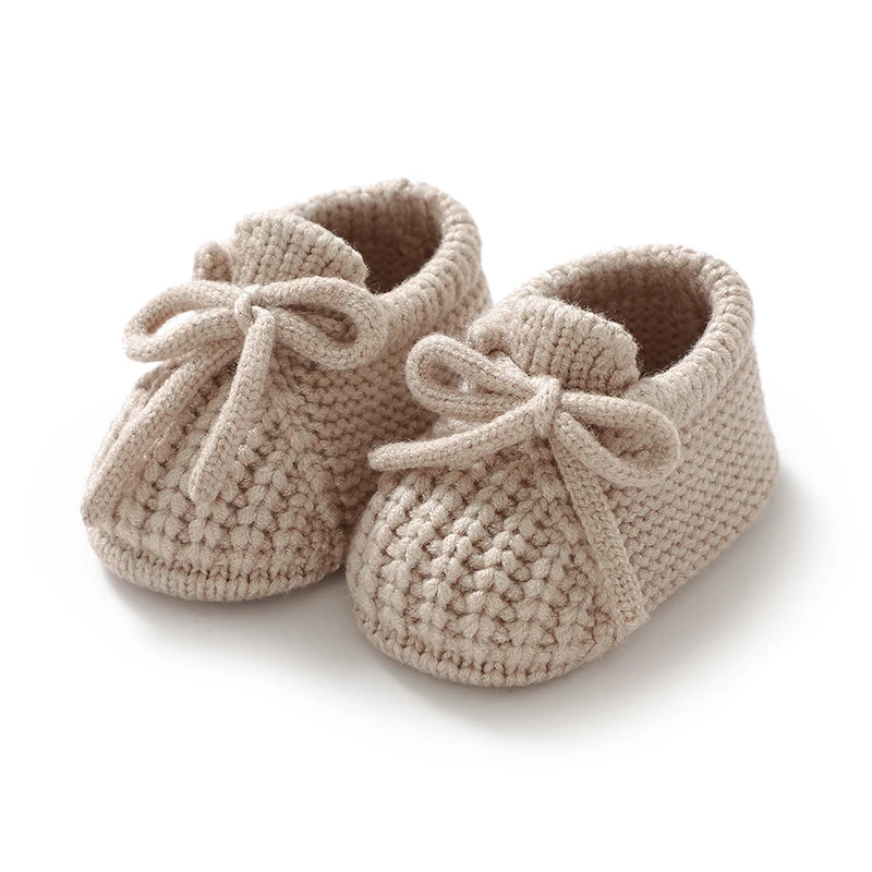 

Baby Shoes Knitted Newborn Bed Footwear 0-18M Warm Clothing Accessories Infant Boys Girls First Boots Fashion Solid Toddler Kid