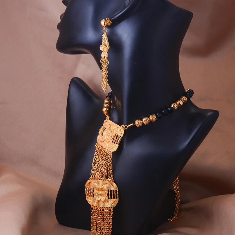 

Authentic African Gold Color jewelry set Ethiopian Handmade Jewelry for Bride 24K Plated Hoop Women’s Luxury Gift