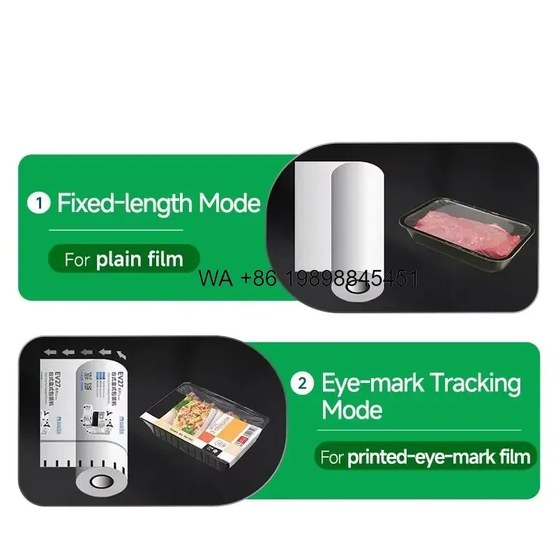 Wmwmnu for EV 271 Desktop Gas Flush Tray Sealer Packaging for Ready Meal Vegetable Meat Seafood Cheese