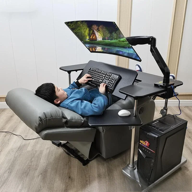 Gaming Chair Desktop Computer Desk Simple Computer Desk Mobile Lifting Bracket Household Folding Gaming Table Space Capsule