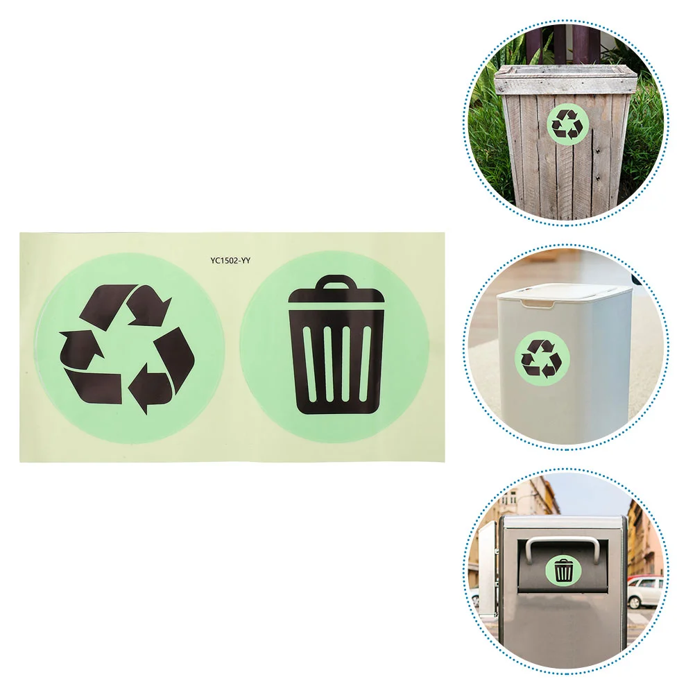 

Trash Can Stickers and Recycling Recycle Bins Decal Outdoor Identification Pvc Logo