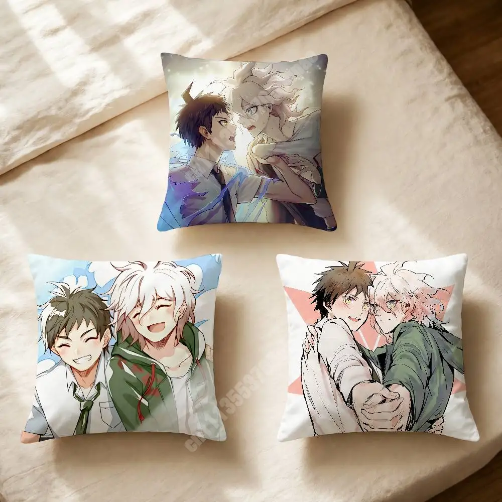 Komahina Danganronpa Komaeda & Hinata Printed Pillow Cover Sofa Couch Bedroom Cinema Home Theater Decoration