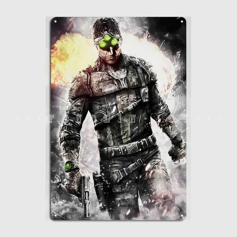 Splinter Cell Blacklist Sa Poster Metal Plaque Wall Mural Home Design Wall Decor Tin Sign Posters