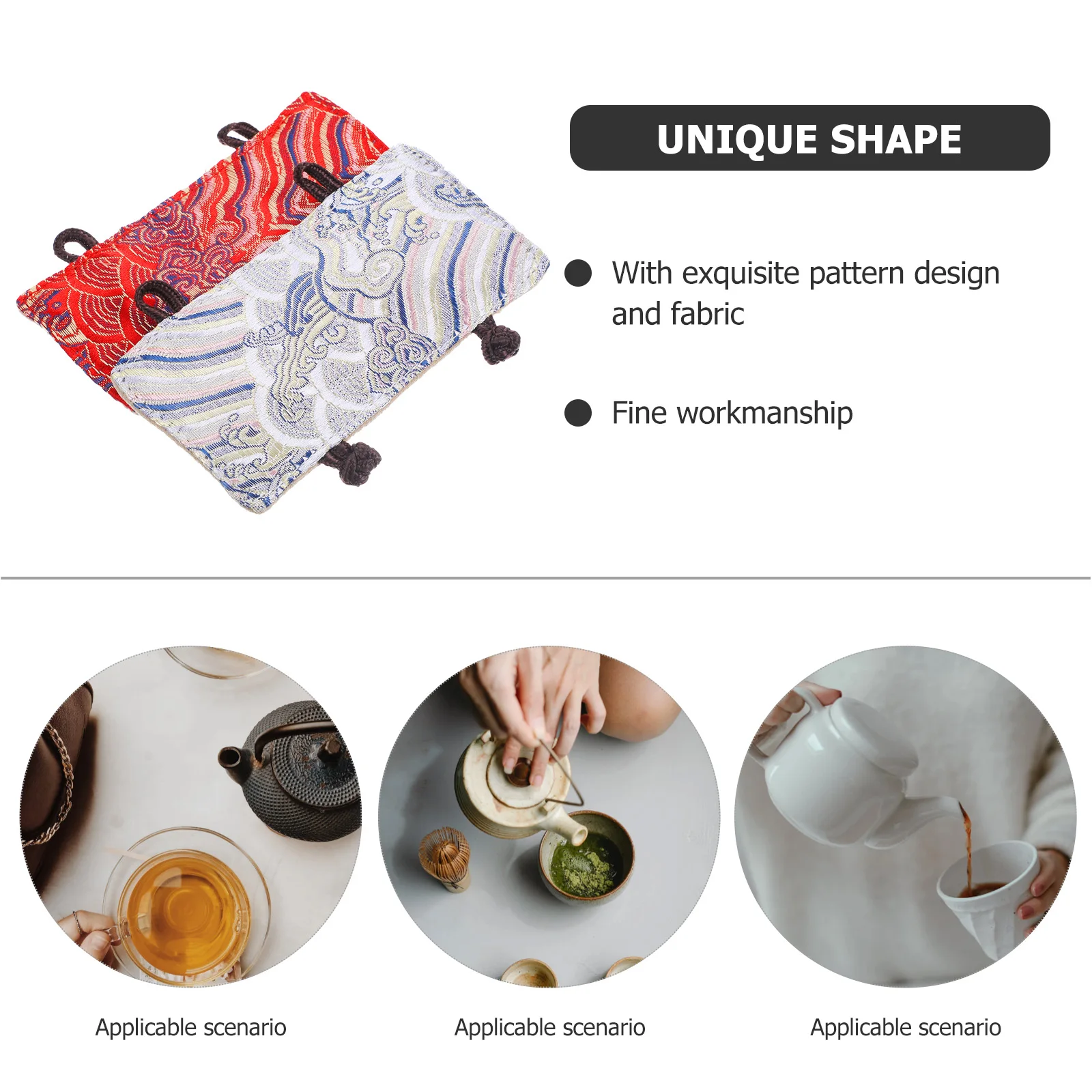 

2pcs Teapot Handle Cover Heat-Resistant Cloth Sleeve Kettle Anti-Scald Protection Kitchen Cooking Accessory Handle Pad Insulated