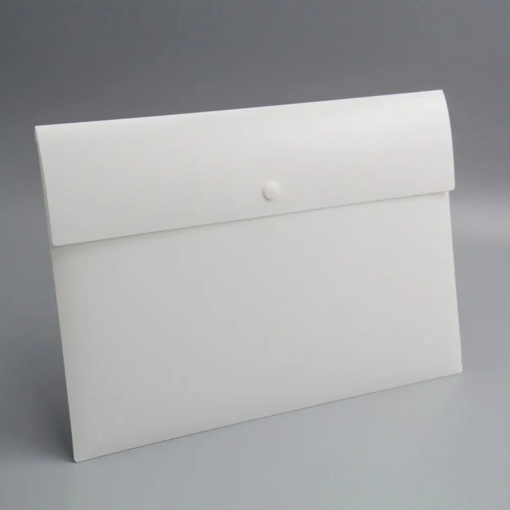 With Snap Button Closure File Folders Pouch Document Organiser Paper Organizer Document Folder PP Plastic Storage Bag