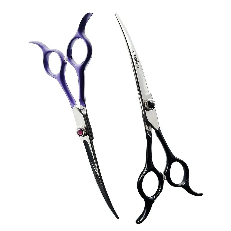 

Professional Curved Scissors Dog Grooming Scissors kit 440C Stainless Steel Pet Cutting Shears Safety Trimming For Dogs Cats