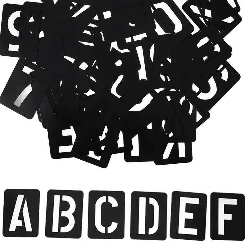 

Letter Template Ruler Alphabet Stencil Hollow Out 1000X750X050CM Number Black Stencils Letters Patterns for Craft Large