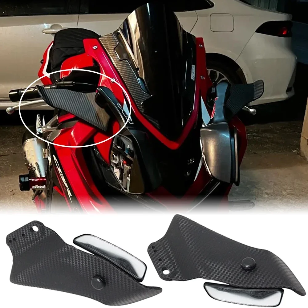 2024 CBR650R Winglets Motore Spoiler Regolabile Carena Vento Ala Fissa Specchi Retrovisori Laterali Per Honda CBR 650R 2019-2023 Carbonio