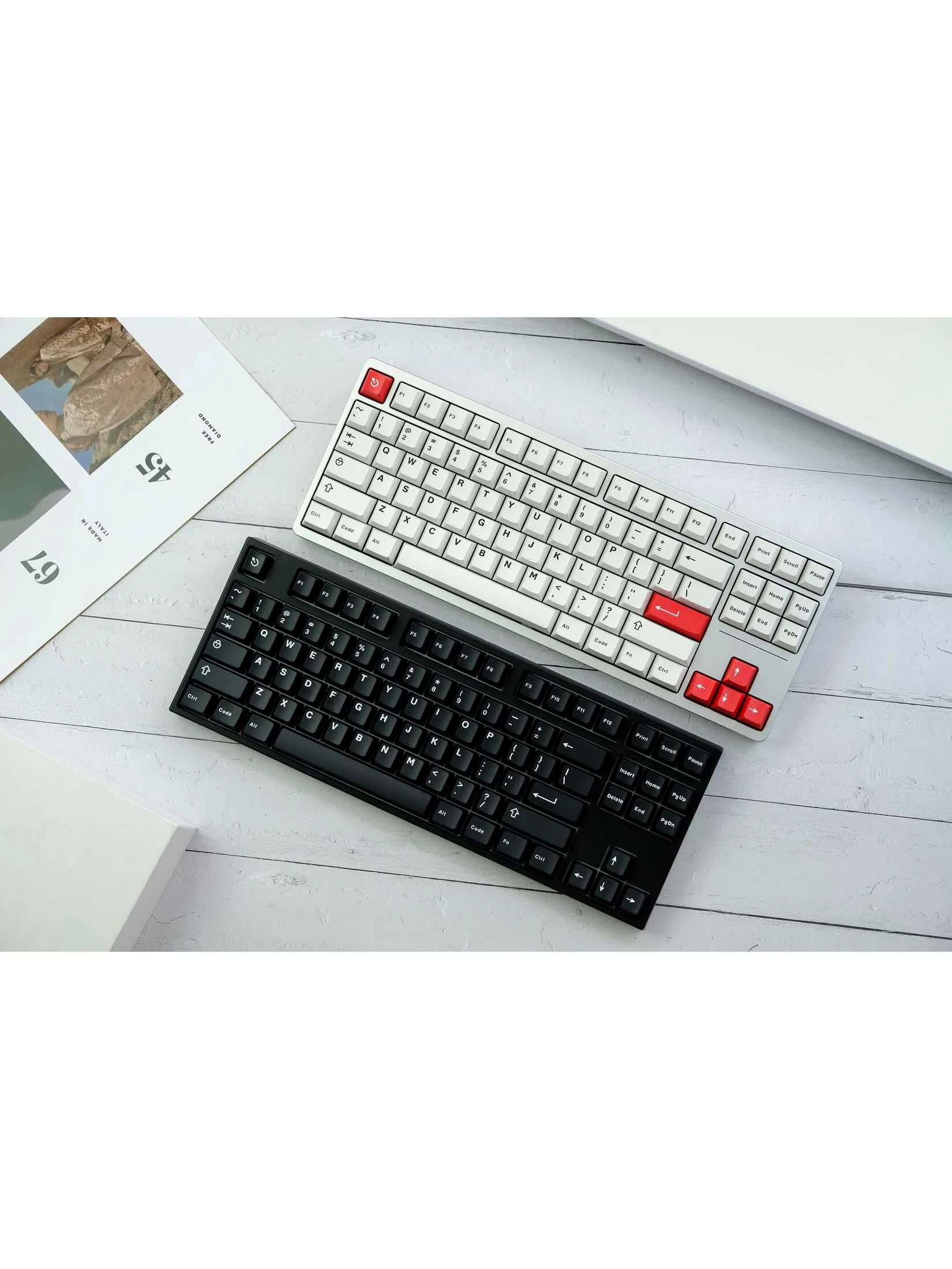 ABS Two-color Wob Classic Blue, Fantasy Keycaps for 61\ 87\ 980 Mechanical Keyboard