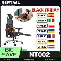 NEWTRAL NT002 Ergonomic Chair with Footrest, Adaptive Lower Back Support, Auto-Following Backrest Headrest, Certified Quality