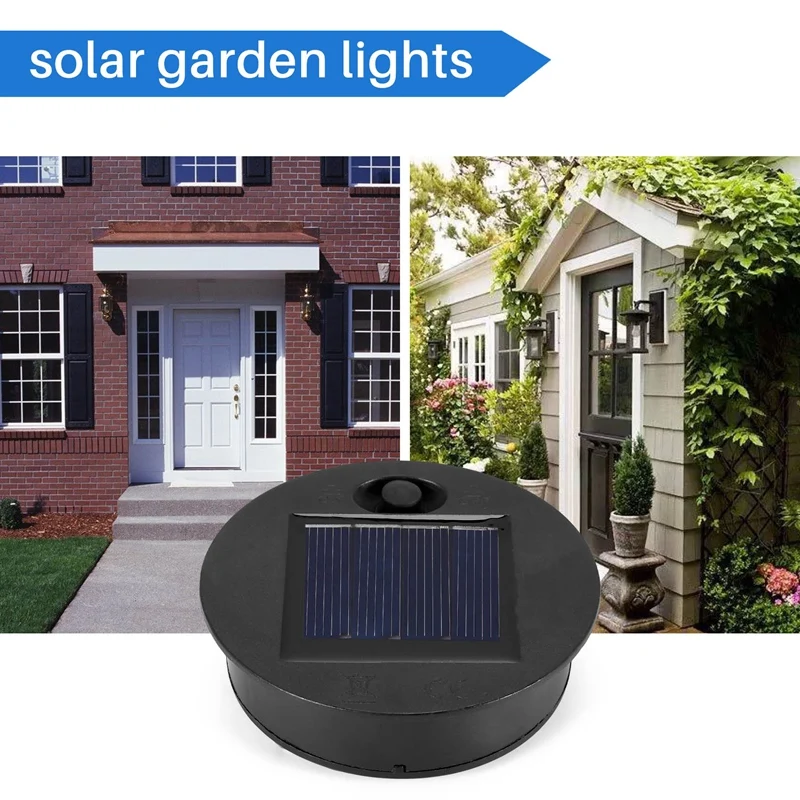 5 Pack Replacement Solar Light Parts(Top Size 2.76 Inches, Bottom Size 2.36 Inches),7 Lumens Warm White LED Waterproof