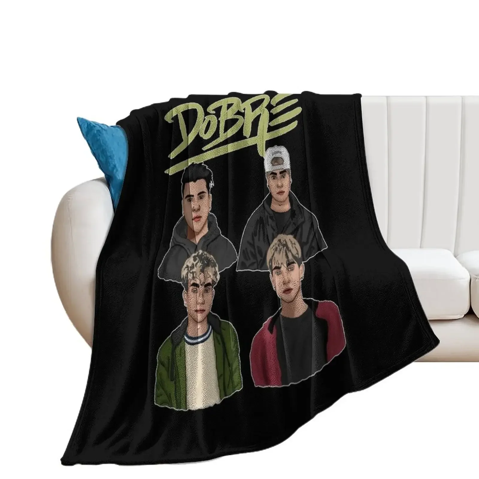 

Dobre Brother Twins Merch Throw Blanket Hairys Sofa Quilt Cute Plaid Extra Large Throw Blankets