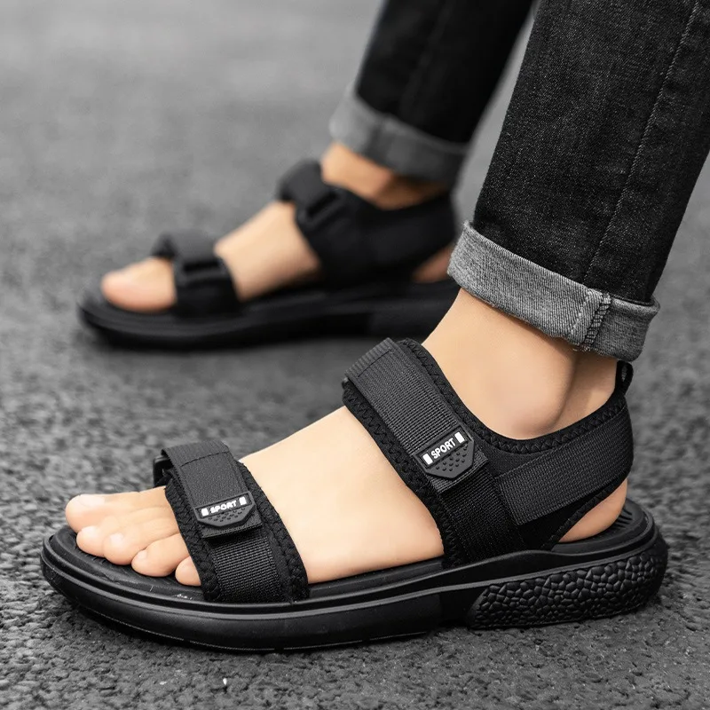 

Mens Sandals Fashion Casual Sport Sandals Summer Open Toe Sandalias Non-Slip Beach Sandals for Men Flat Sandal Sandalias Hombre