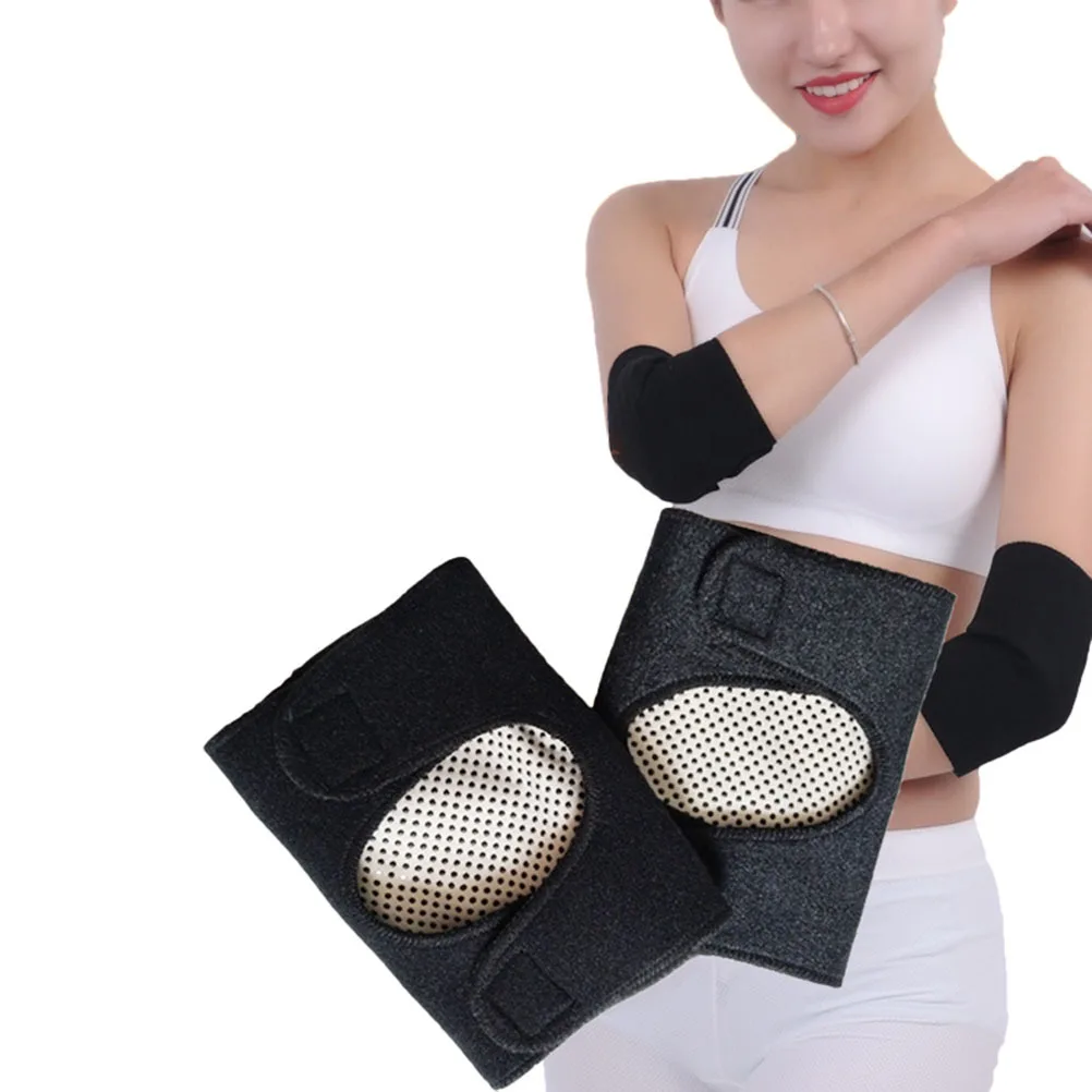 

2Pcs Thermal Elbow Pad Self-Heating Elbow Support Brace for Pain Relief Blood Circulation Promotion Comfortable Elastic Fit