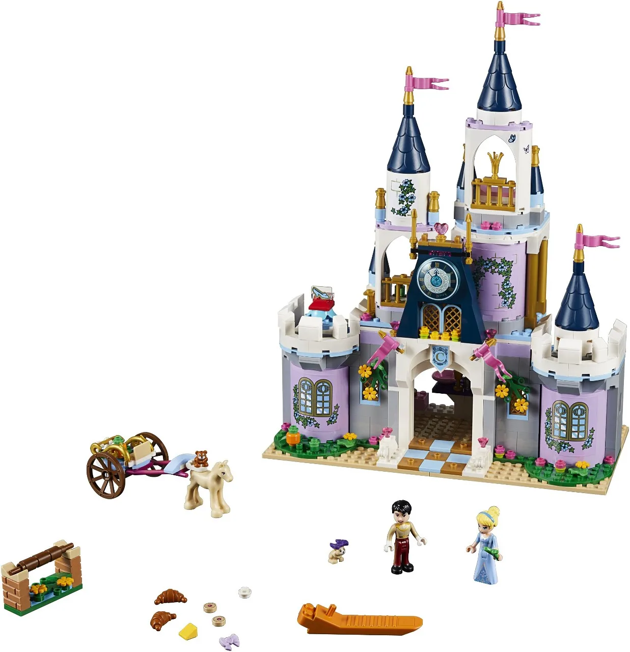 585 pçs castelo dos sonhos da cinderela 41154 10892 blocos de construção as meninas série tijolos para crianças brinquedo