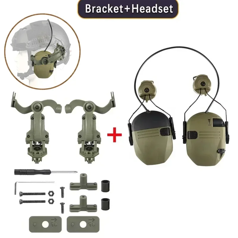 Nieuwe generatie tactische headset jacht schieten ruisonderdrukkende hoofdtelefoon voor FAST Helm Wendy M-LOK ARC-headset