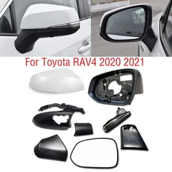 For Toyota RAV4 RAV 4 2020 2021 2022 Car Side Mirror Lower Base Cover Cap Frame Rearview Mirror Lens Glass
