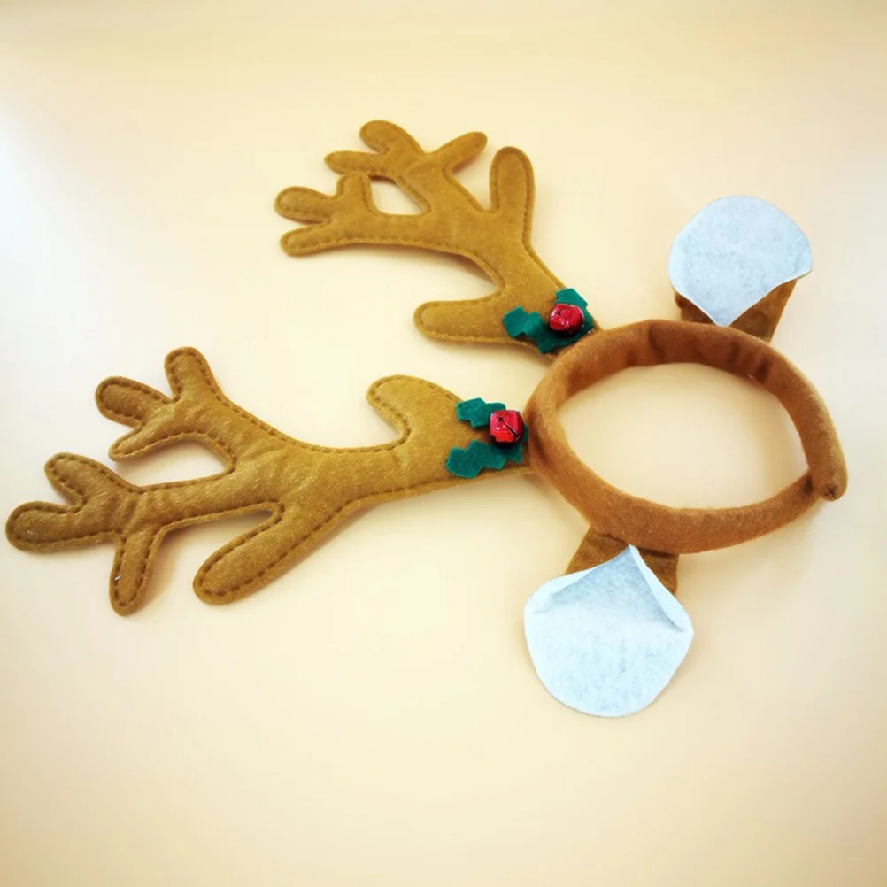 

Big Antler Ear Bell Headband Christmas Hair Hoop Kids Christmas Hair Accessories Kid Party Bell Headband for Kids