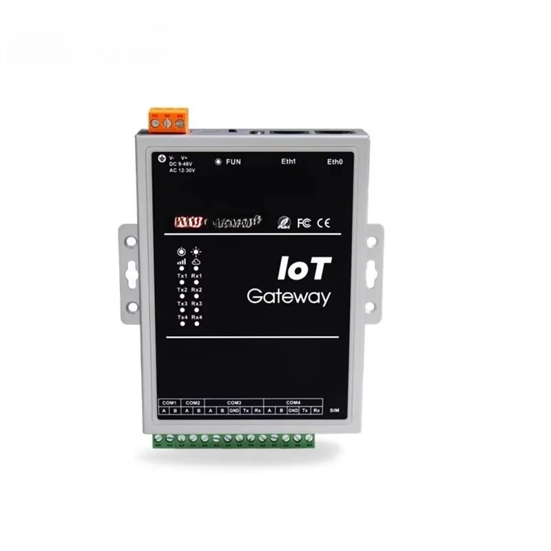 Industrial MQTT IoT Gateway DIN Rail Installation Multi‑Protocol Converter for PLC Data Collection Application