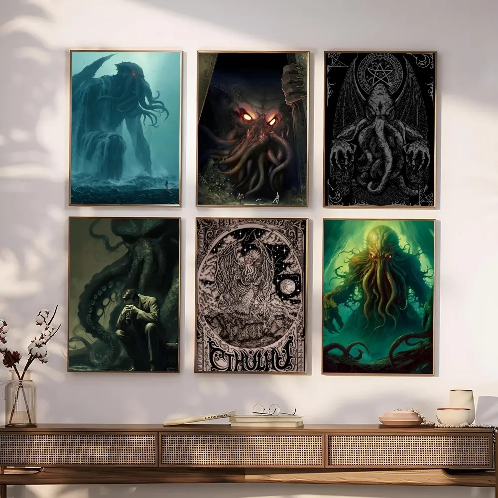 H. P. Lovecraft Cthulhu Poster Paper Print Home Living Room Bedroom Entrance Bar Restaurant Cafe Art Painting Decoration