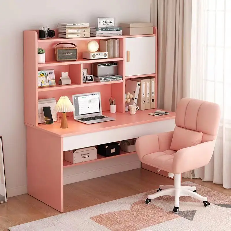 Home student study  children's desk, bookshelf combination table and chair set, simple bedroom children's writing desk