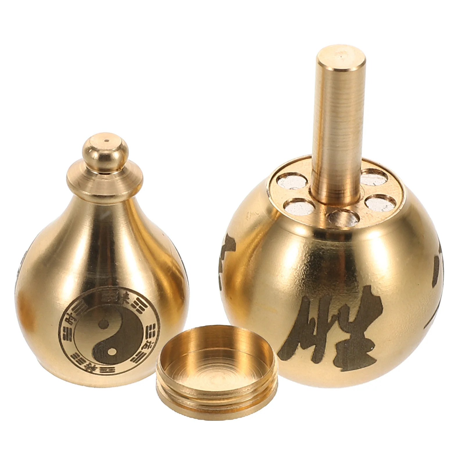 

Lucky Brass Gourd Statue Fortune Wealth Charm Vintage Decorative Craft For Desk Living Room Office Housewarming Gift