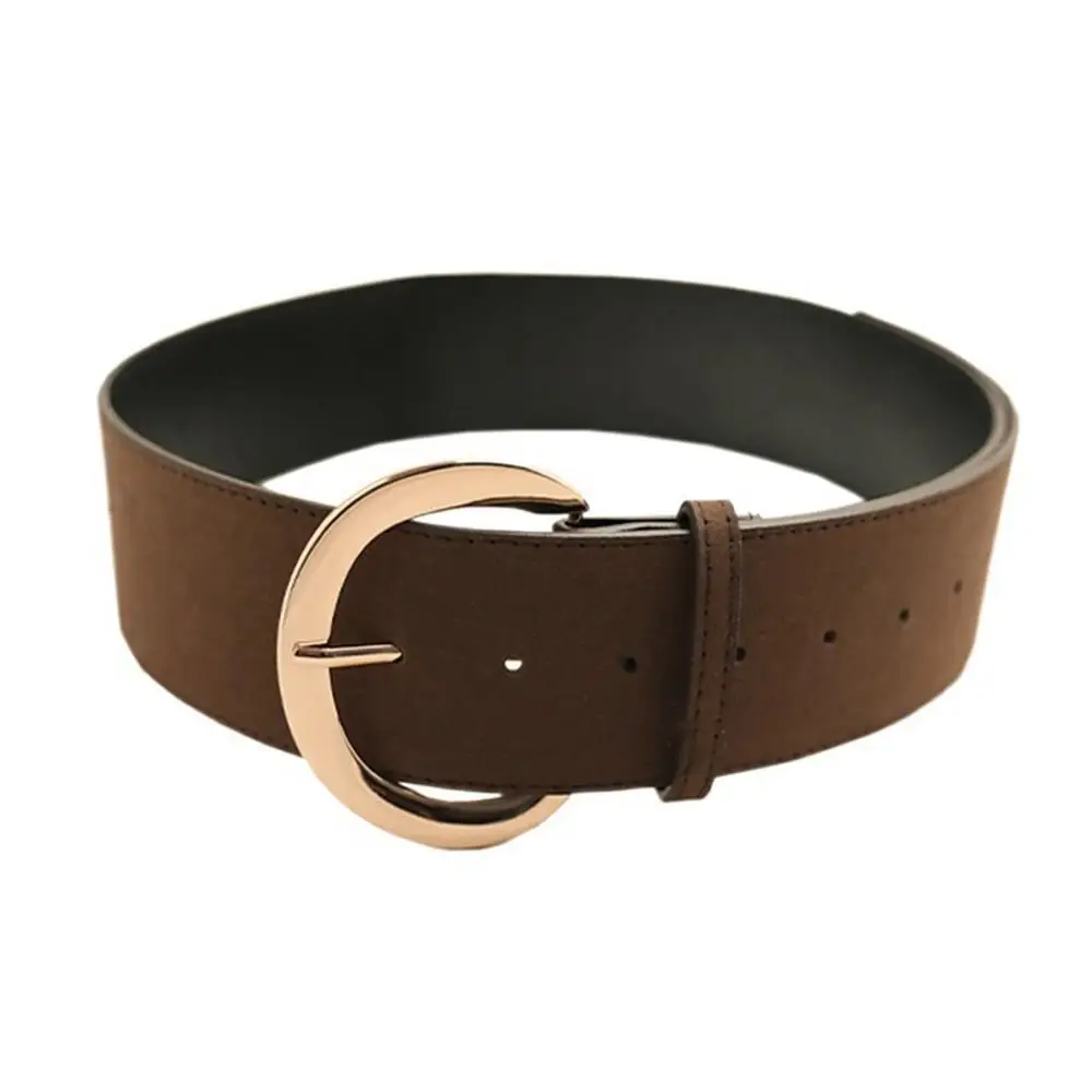 الرجعية جلد الغزال حزام عريض المرأة الفاخرة العصرية حزام الخصر عادية تنوعا دبوس مشبك حزام بنطلون أحزمة فستان الهدايا #6