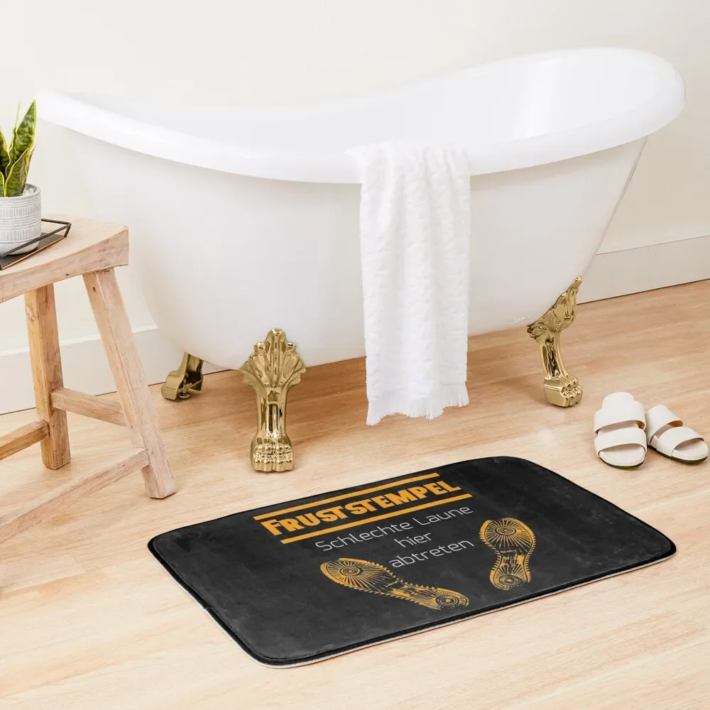 Frustration stamp - relinquish bad mood here Bath Mat Rugs Baths Bathtub Carpet Mat