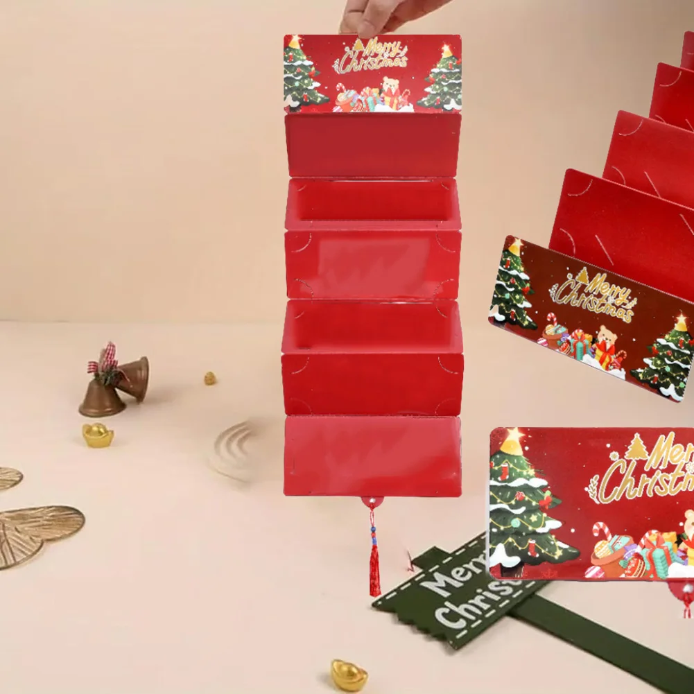 Festive Envelope For Holidays Card Functional Cash Holder Christmas Cash Envelope Delightful Snowflake Patterns