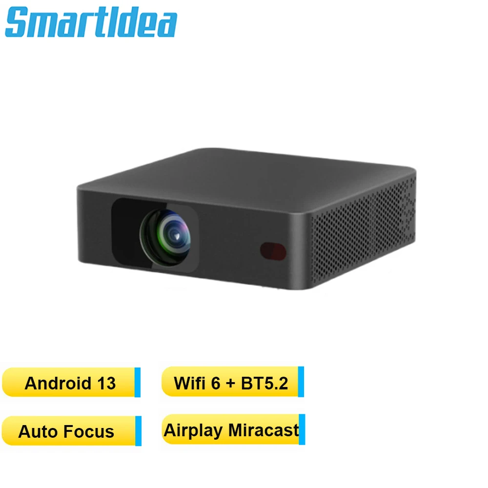 

Smartldea Portable LED Projector 720P Android 13 Mini Smart Home Cinema Proyector Digital Video Game Beamer