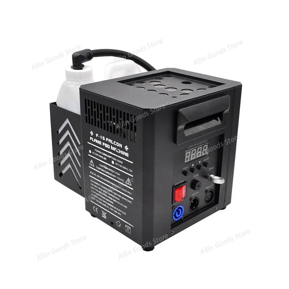RGB LED Stage Smoke Fog Machine 1500W Multi-Angle Gas Column Haze Machine DMX512 Control DJ Disco Nightclub Wedding Dance Show