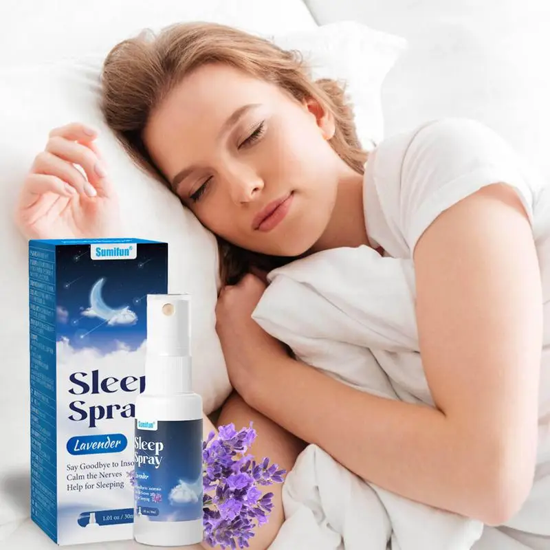 30ml Lavender Sleeping Spray Natural Gentle Bedding Sleep Aid Spray perfume Relieve stress Improve sleep and protect night sleep