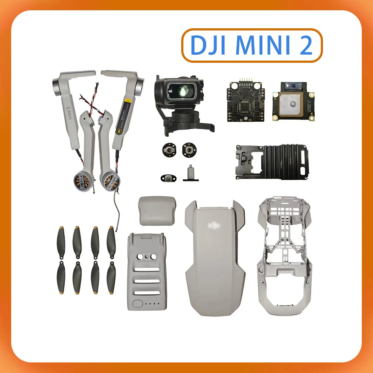 

Original Mavic Mini 2 Upper Cover Moddile Frame Front Left Motor Arm Gimbal Min2se Camera Repair Parts for DJI Mavic Mini Series