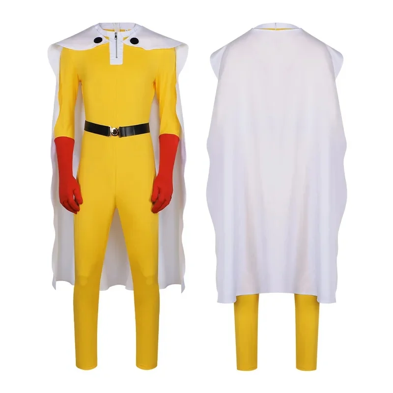 20262026 122026 11One Punch Man Saitama Yellow Jumpsuit Anime Costume Cosplay Halloween Stage Performance Costu view 6
