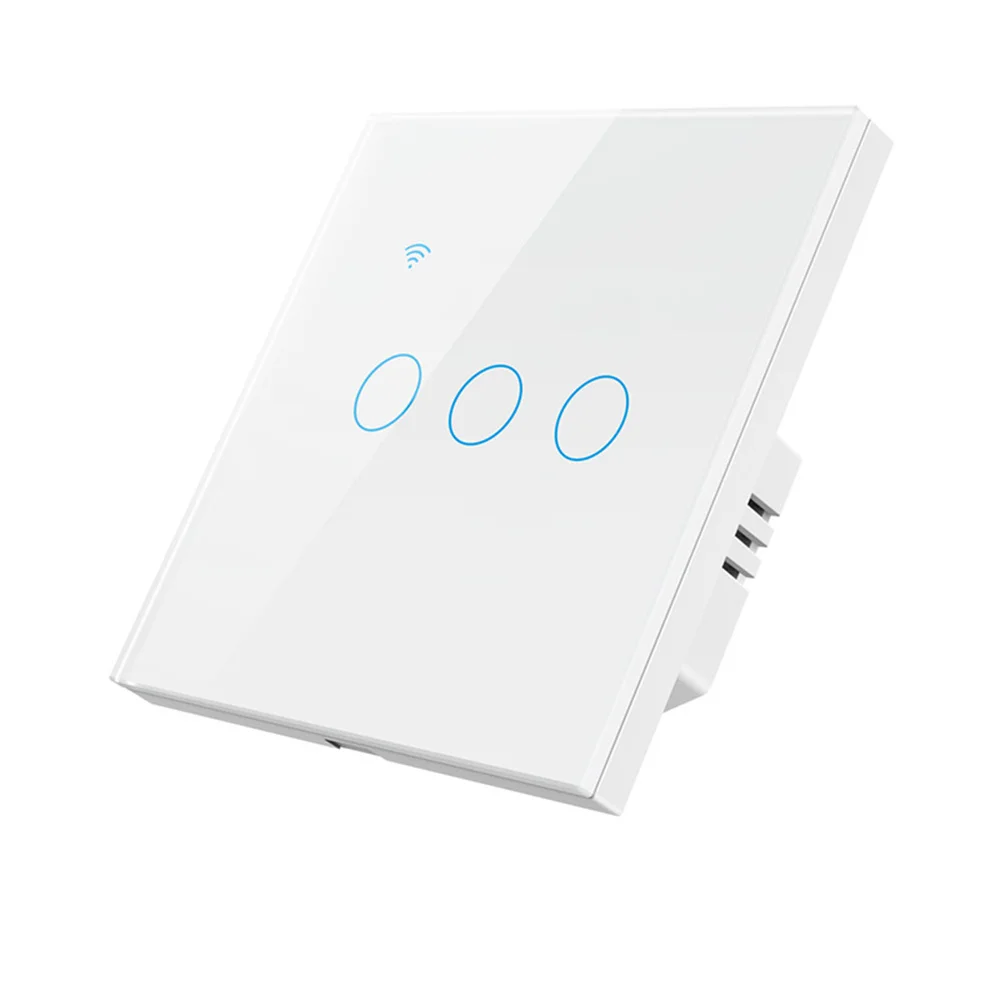 Xiaomi-Interruptor De Luz Inteligente, Tela De Vidro, Painel De Toque, Controle De Voz, Interruptores De Parede Sem Fio, Remoto, Alexa, Google Home, 1 Gang, 2 Gang, 3 Gang, 4 Gang