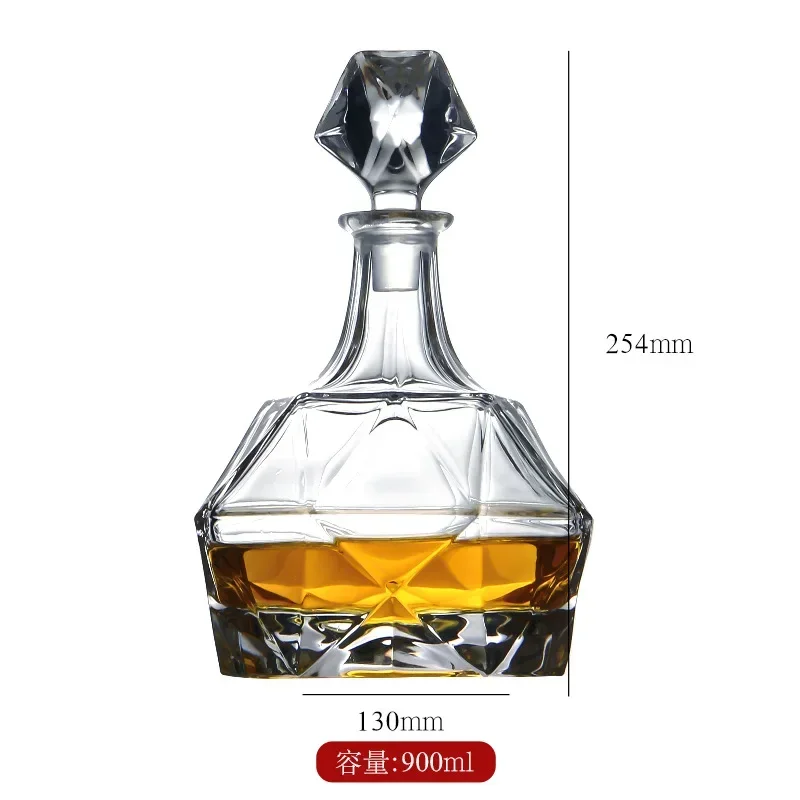 Imagem -06 - Garrafa de Álcool de Vidro com Bucha de Vidro Decanter de Uísque Bourbon Escocês 900ml