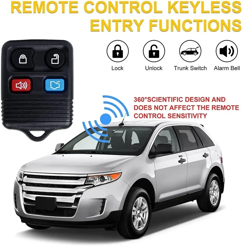 For Focus Ford Mazda Clicker 4 Button Remote Control Car Key Fob Transit Keyless Entry 315 433 MHz Transmitter Car Accessories