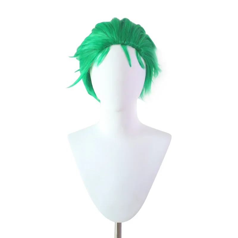 Perruque de Cheveux de Dessin Animé One Piece pour Femme et Fille, Costume d'Halloween, Portgas D ZanRoronoa Zoro Shanks, 8 Documents