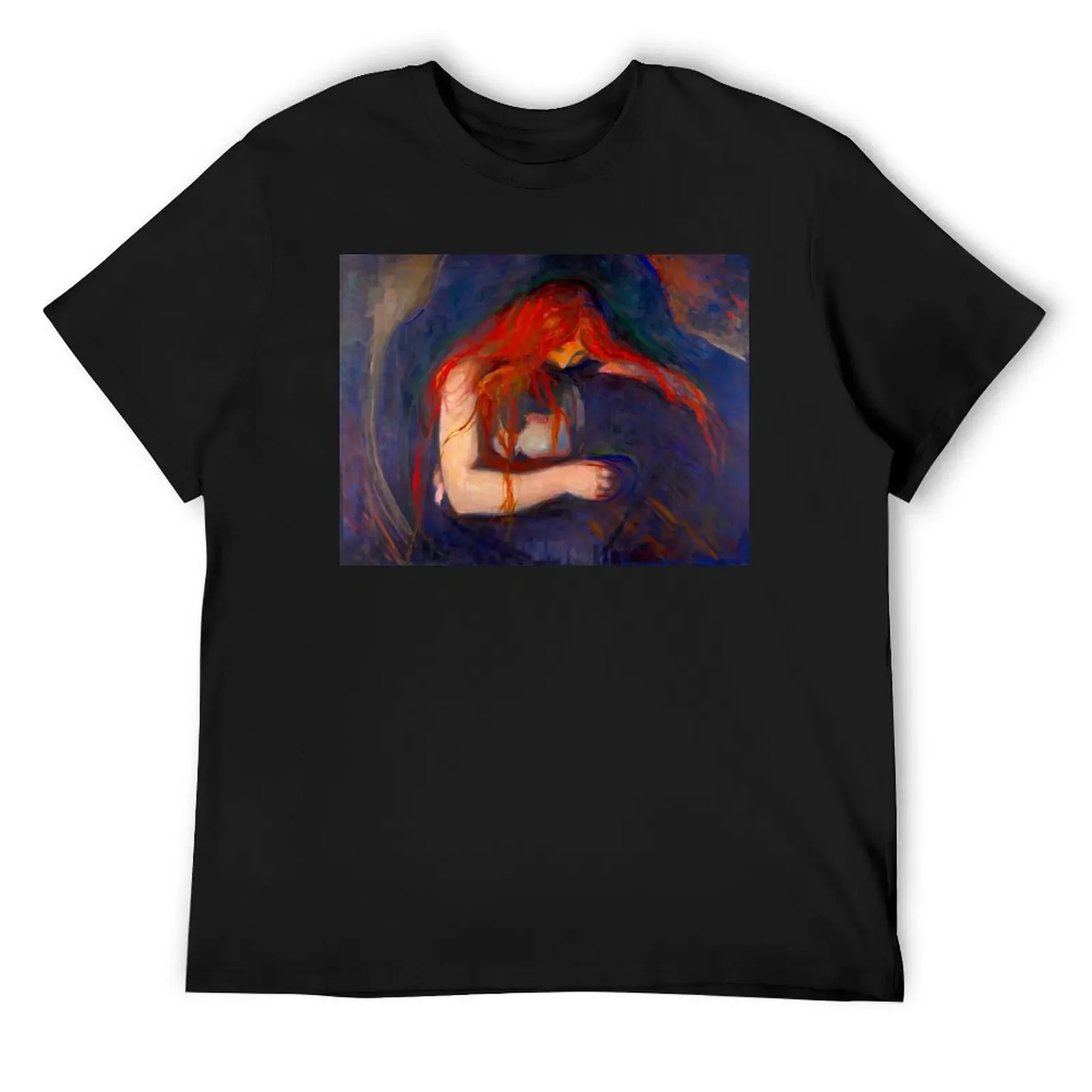 EDVARD MUNCH - Vampire 1895 T-Shirt tops shirts graphic tee oversizeds sports fans cotton t shirt men