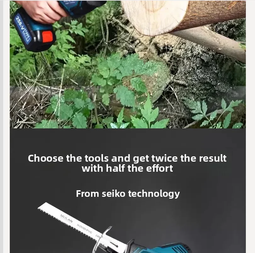 

Ручная аккумуляторная сабельная пила 110 В/220 В, электрическая литиевая батарея, многофункциональная пила G