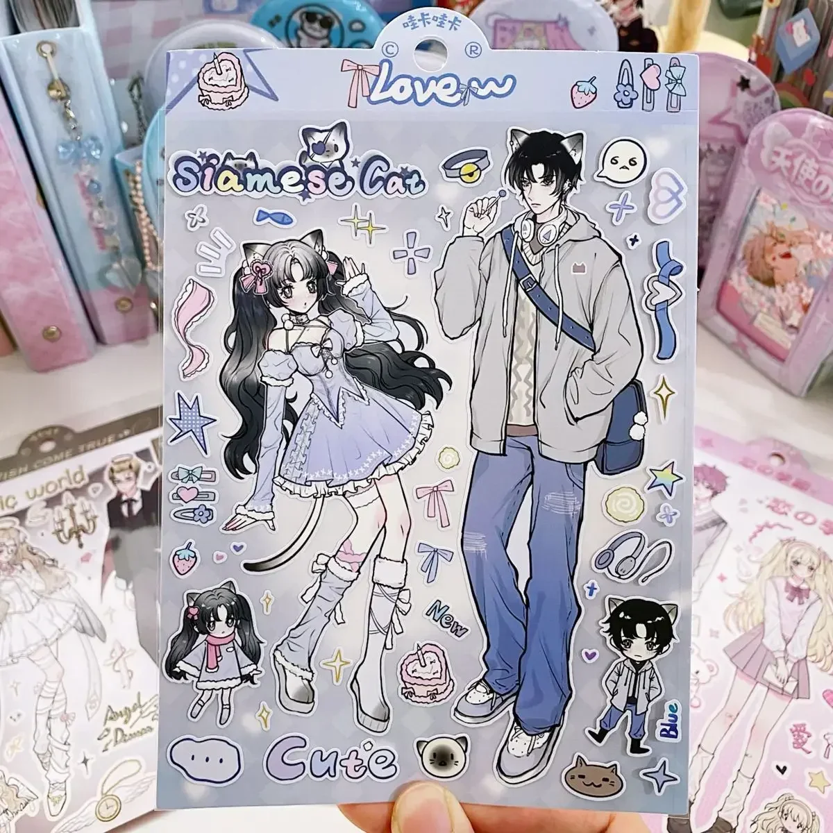 [Couple in Love] Character Stickers, Guka Stickers, Two-dimensional Guben Phone Case Stickers