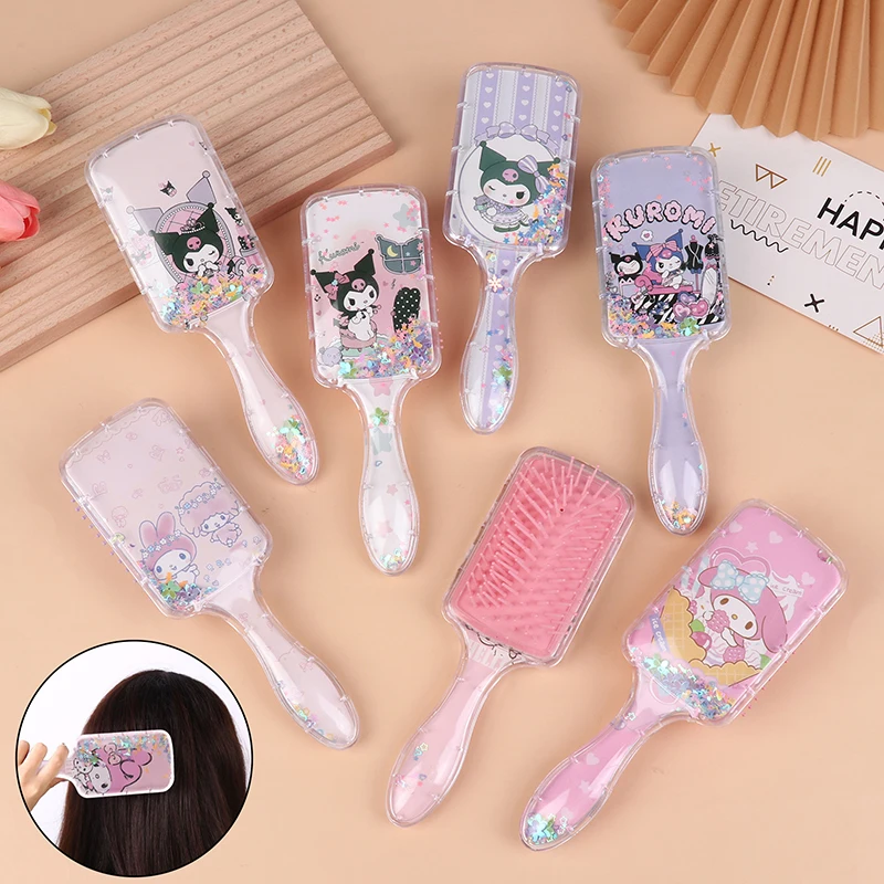 1Pcs Air Cushion Comb Lovely Cartoon Decorative Comb Kuromi Melody Cinnamoroll Pochacco Birthday Gift Suitable for All Hair Type