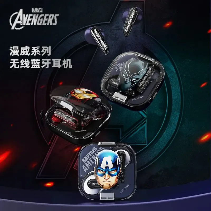 Marvel Iron Man Captain America Black Panther Wireless Bluetooth Headphones Noise Canceling Super Long Battery Life Headphones