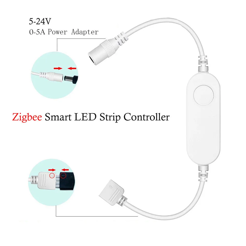 Tuya Zigbee Smart RGB LED Under Cabinet Closet Light Kitchen Counter Furniture Lamp Kit 12V fr SmartThing Google Assistant Alexa